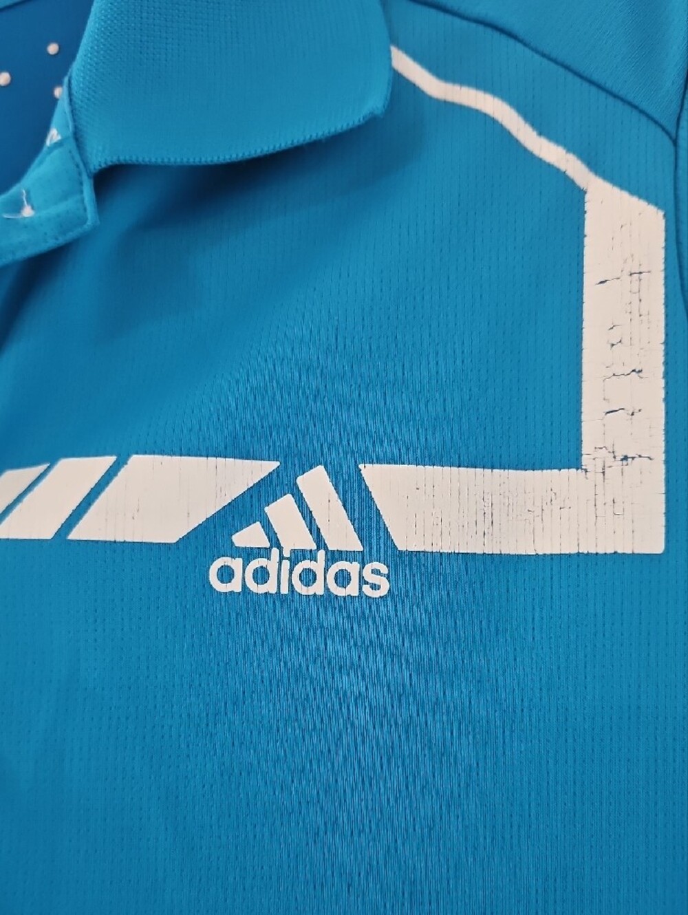 adidas Women’s Long-Sleeve Shirt - Bright Blue with White Accents - Picture 3 of 4